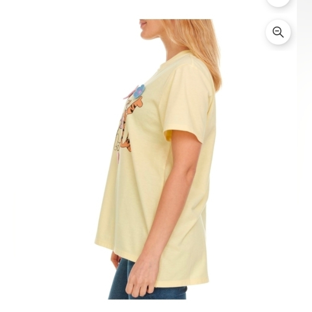 Disney Winnie The Pooh Women's Soft Short Sleeve Graphic Crochet Print - Picture 5 of 8